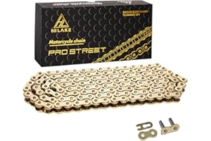 HILAKE 420H Motorcycle Chain 132 Links Non O-Ring with Connecting Master Link Heavy Duty Drive Chain for Motorcycle Bicycle Go Kart Mini Trail Bike
