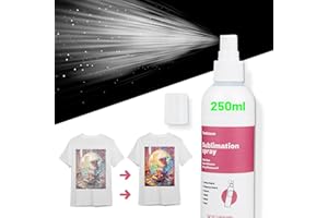 TEEBLOOM Sublimation Spray for 100% Cotton Shirts, 250ml Upgraded Formula Sublimation Coating Spray for All Fabric,High Gloss,Quick Drying and Super Adhesive Sublimation Spray for Polyester,Carton,Tote Bag,Mug
