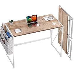 SOROGRA Folding Desk with Storage Pocket for Small