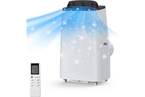 HIPICUTE 14000 BTU Portable Air Conditioners with Remote Control, 3-in-1 Free Standing Cooling AC Unit with Fan & Dehumidifier, Cools Room up to 700 sq.ft, Smart/Sleep Mode, 3 Speed, Auto Swing, 24H Timer