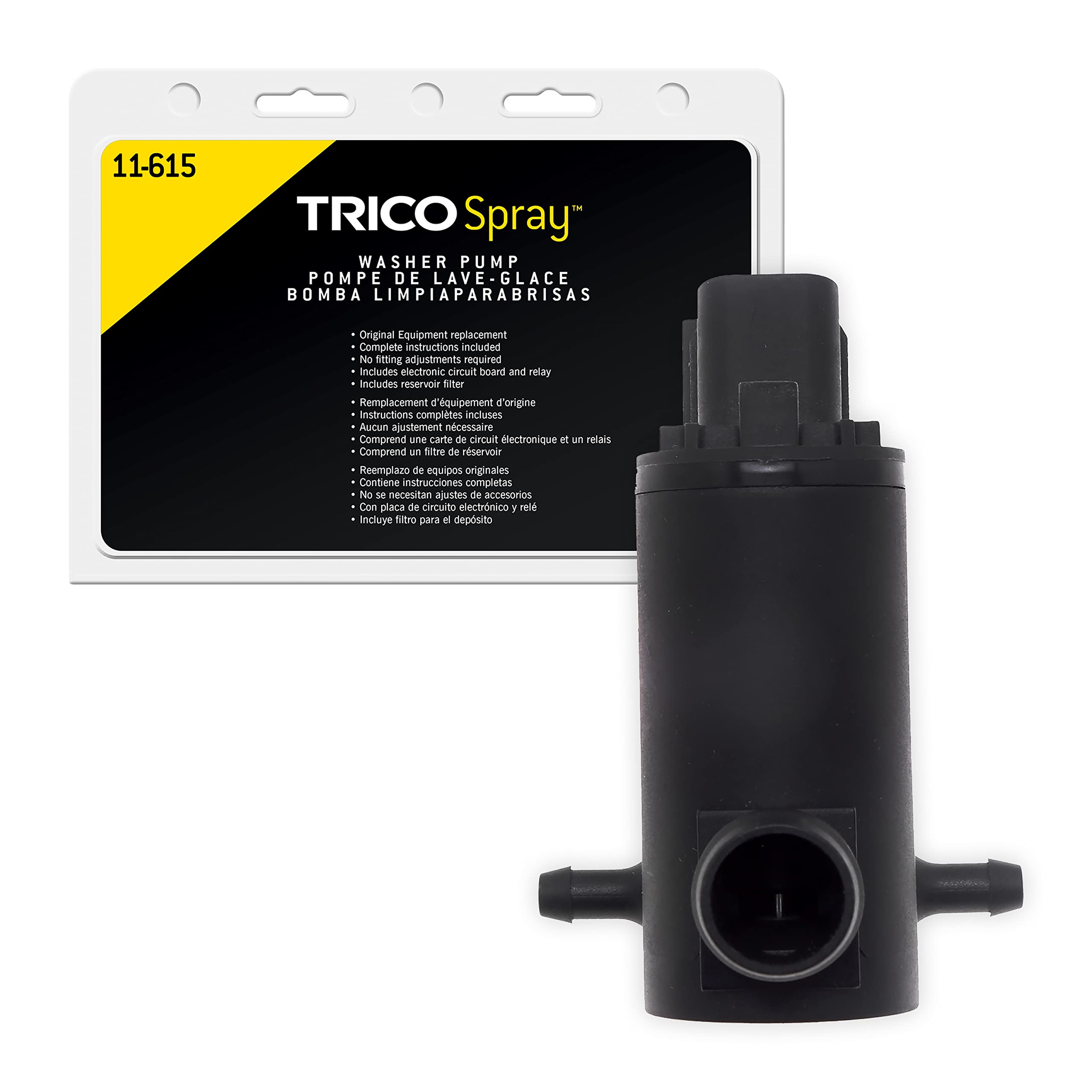 Photo 1 of TRICO Spray Automotive Replacement Windshield Washer Pump (11-615) Fits Select Buick, Hyundai, and Kia Model Years