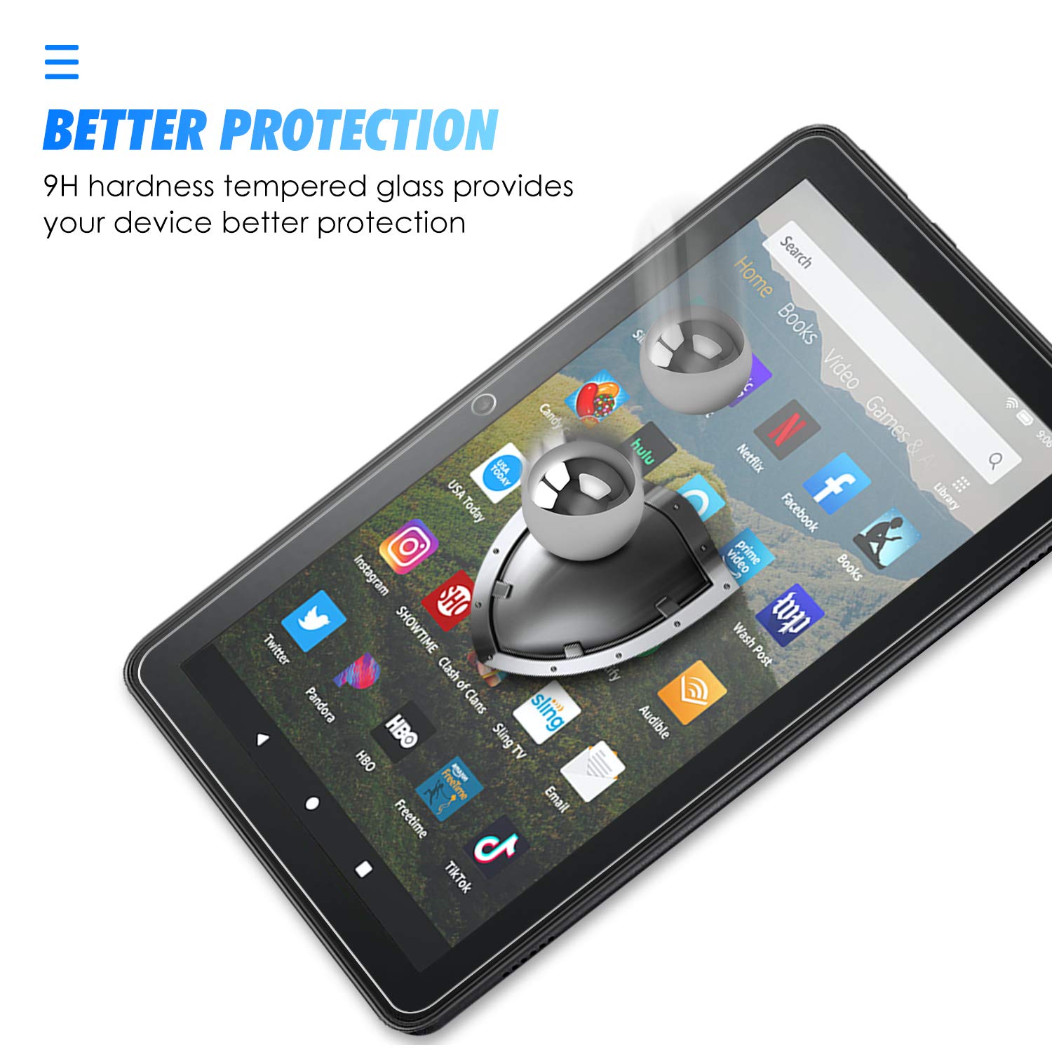 Dipos I 2X Pellicola Protettiva Opaco Compatibile Con Fire HD 8 Kids PRO-Tablet Protezione Vetro Flessibile 9H