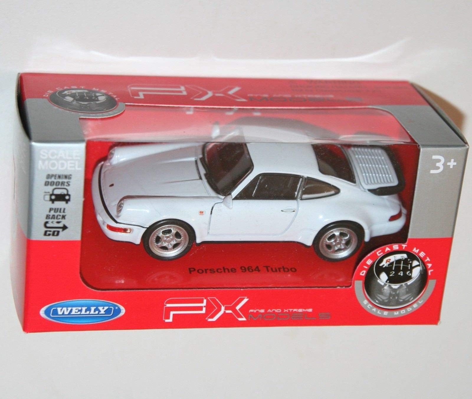 Porsche 911 Turbo (964) Model Car 1/36Th Scale White Packaged Issue K8967Q#