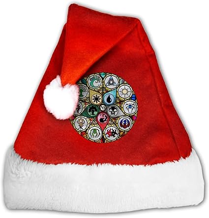 Amazon.com: BXYJSHIYI Cute Christmas Hats MTG Stained Glass Santa Hats for Christmas Costume