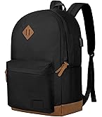 Amazon.com: ZORFIN 26L Black Backpack for College, and Travel