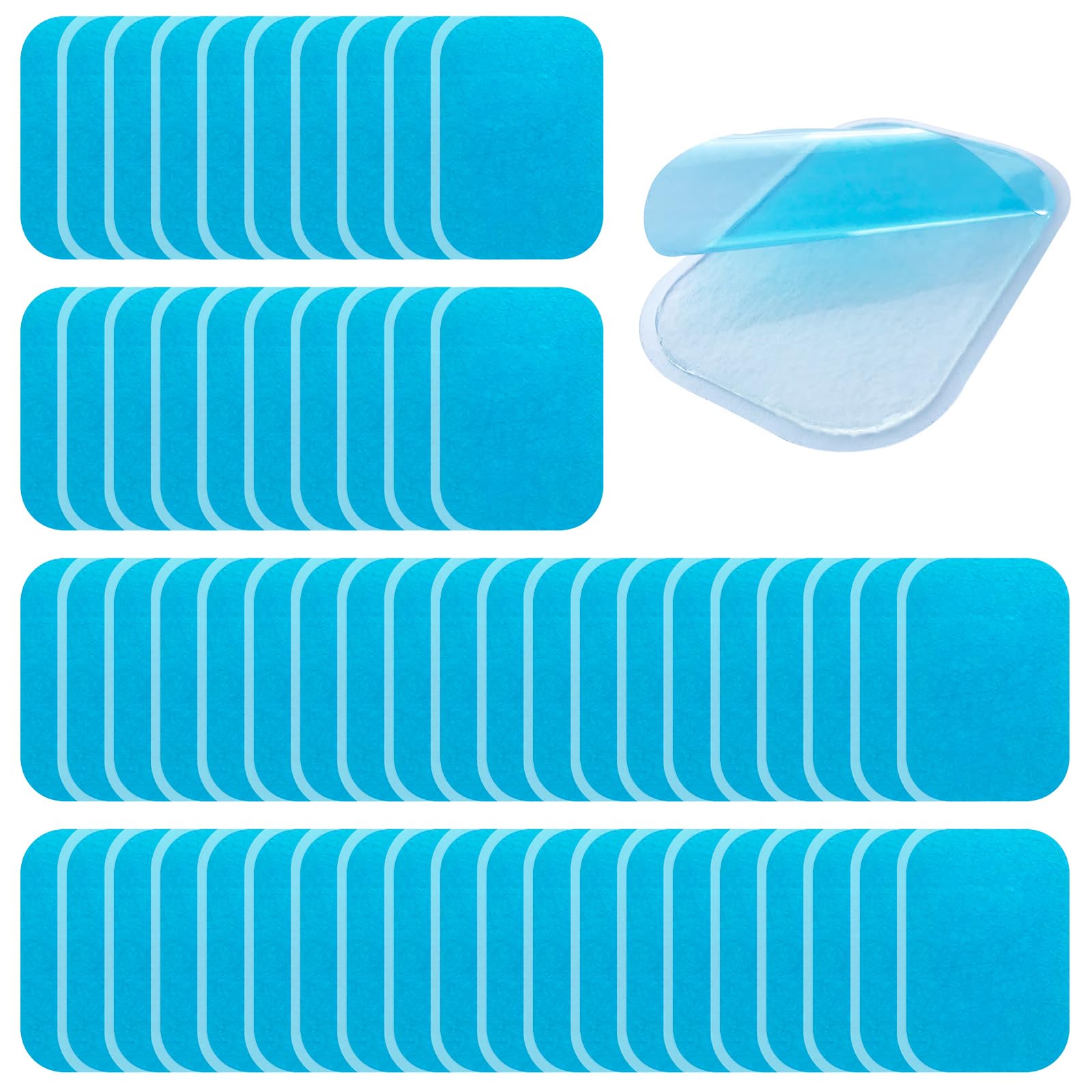 Leikedun 60 Pcs Abs Trainer Replacement Gel Pads, Ab Stimulators Sticky Pads,Replacement Muscle Toner Pads Abdominal Muscle Toner Gel Pads for Abs Toner