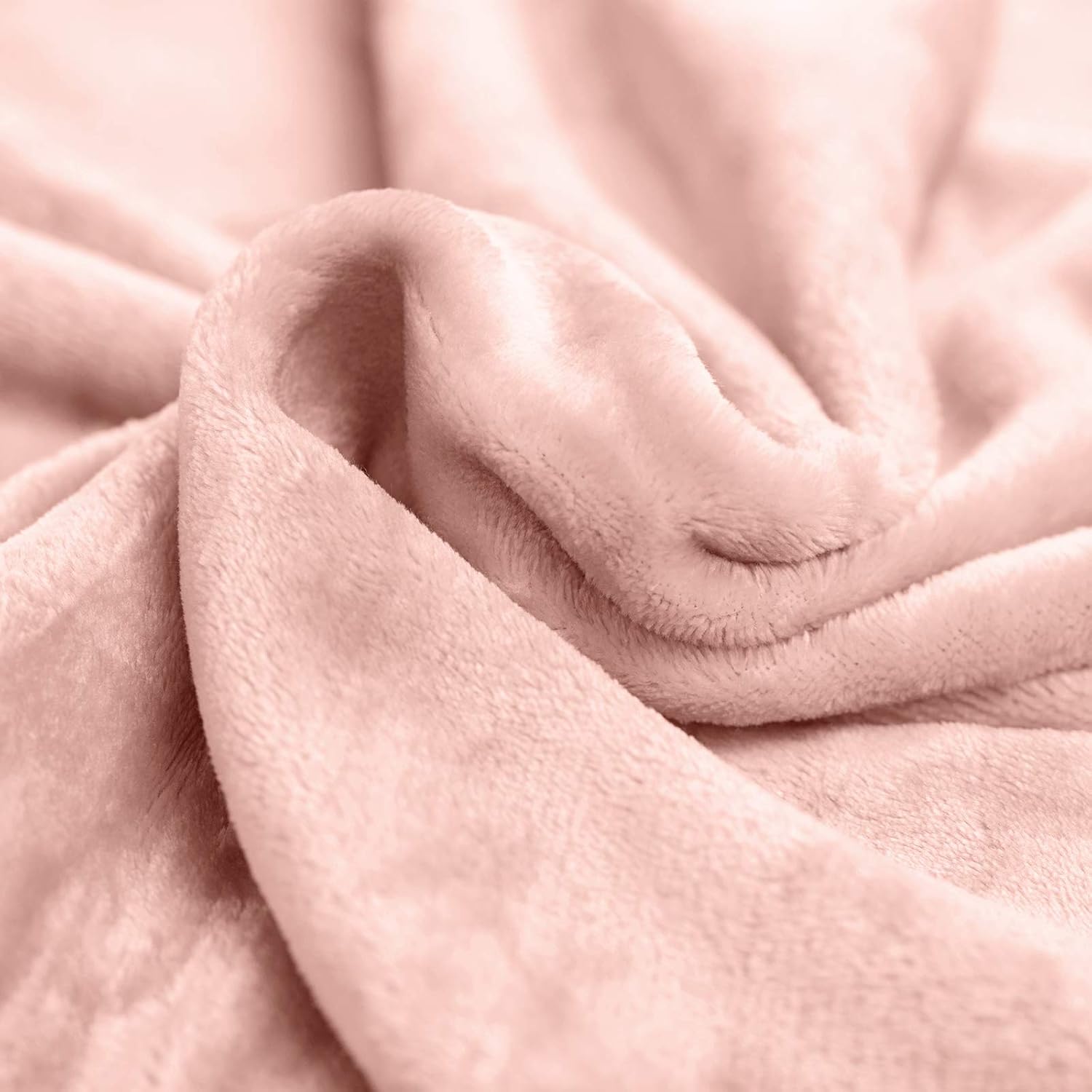 Kingole Flannel Fleece Microfiber Throw Blanket, Luxury Timid Pink Twin Size Lightweight Cozy Couch Bed Super Soft and Warm Plush Solid Color 350GSM (66 x 90 inches): Home & Kitchen