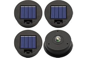 ANGMLN 4 Pack Solar Lights Replacement Top Parts (Top Size 3.31 inch, Bottom Size 2.83 inch) 7 Lumens Lantern Lids Replacement Light for Hanging Solar Lanterns Outdoor Decorations Garden Patio, Warm White