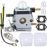 Hipa C1U-K54A Carburetor for Mantis Tiller 7225 7222M 7222 7222E 2-Cycle | Fits 7230 7920 Cultivator Echo HC1500 HC-1500 TC-210 TC210 Tiller