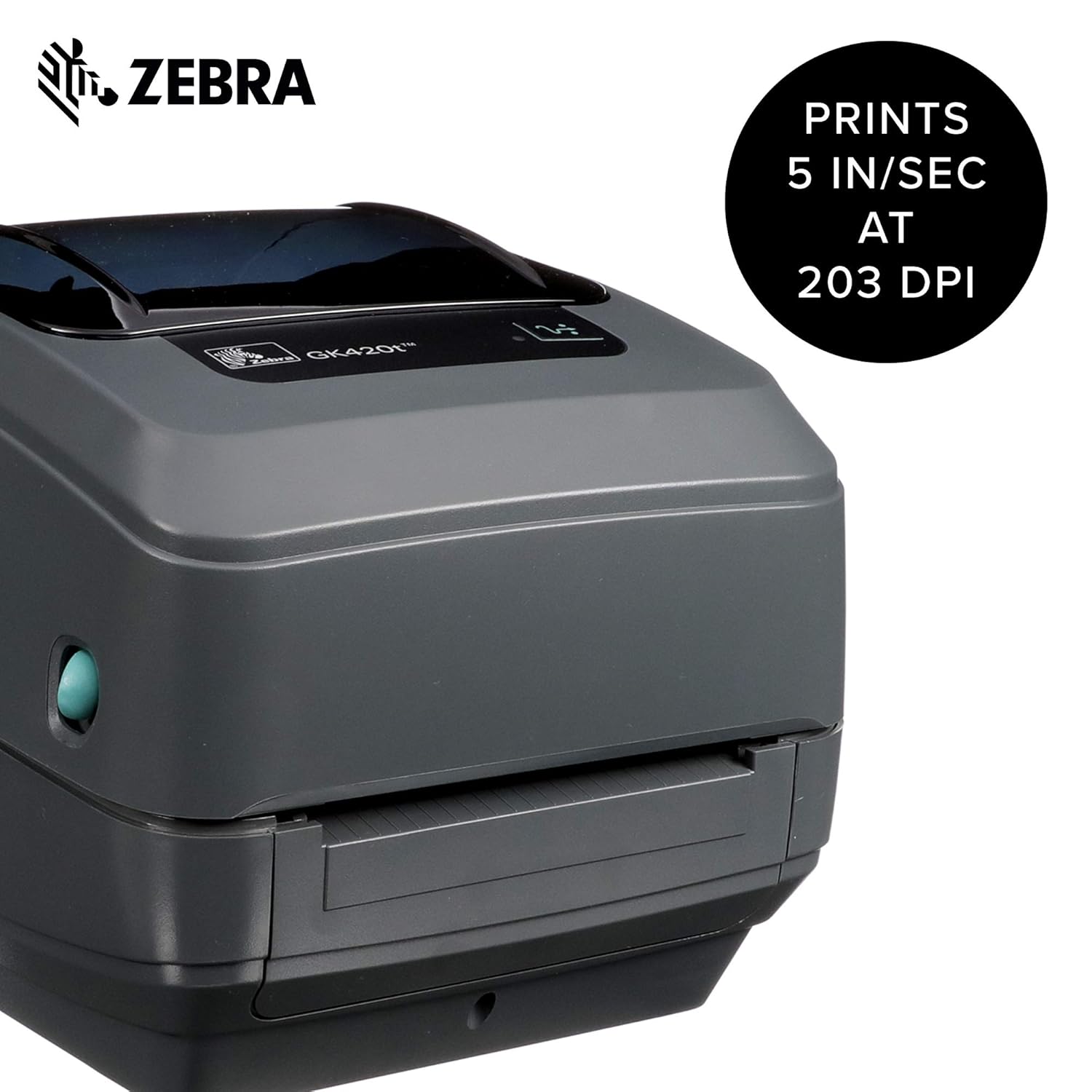 Zebra - GK420t Thermal Transfer Desktop Printer for labels, Receipts, Barcodes, Tags, and Wrist Bands - Print Width of 4 in - USB, Serial, and Parallel Connectivity - GK42-102510-000: Industrial & Scientific