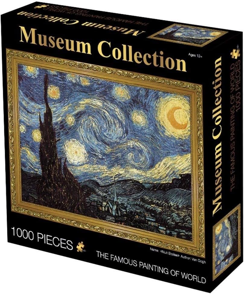 HUIJU Museum Collection Famous Painting Jigsaw Puzzle, Classic 1000 Pieces Boxed Photography Toys Game Art for Adults & Kids,H