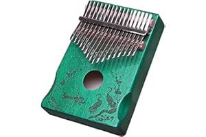 LYDESY Kalimba Thumb Piano 21Keys Kit Professional Tuned Calimba Portable 17Keys Finger Piano Kit Birthday Festival Gifts For Kids Adults Music Lovers Beginner (Boat Green Color, 17 Keys)