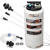 FOUR UNCLES 15L Fluid Extractor - Pneumatic/Manual Vacumm Oil Extractor with Pump Tank Remover & 3 Tubes for Engine Oil Chang