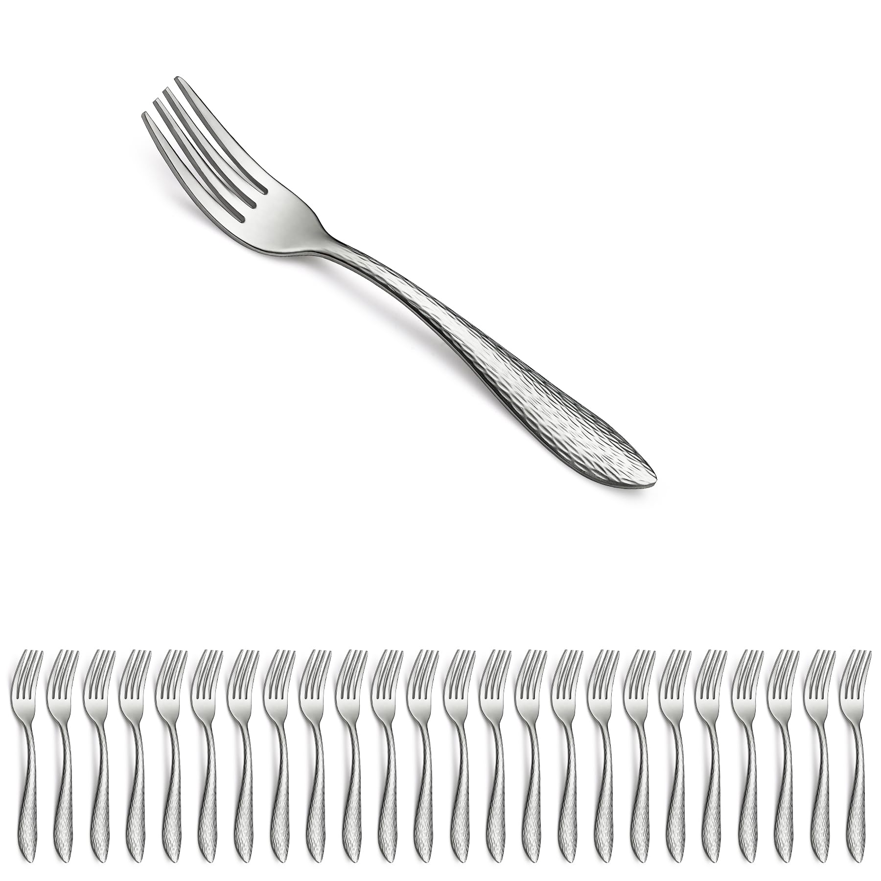 Kyraton Dessert Forks 24 Pieces Stainless Steel Dessert Forks,Fork Silverware,Cake,Fruit