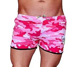 Mens Running Booty Shorts, Zippered Pockets, Rave