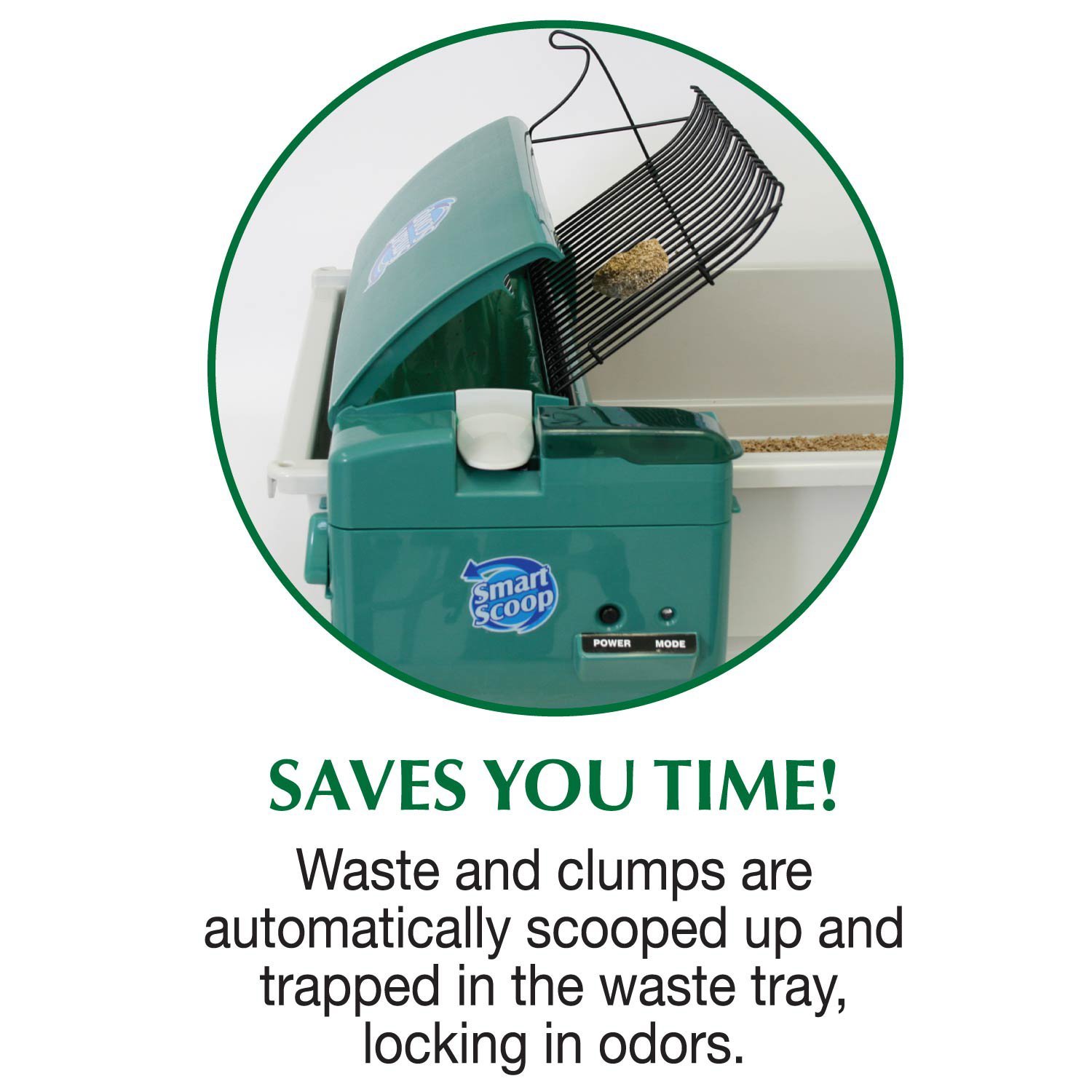 SmartScoop Basic Green SelfScooping Cat Litter Box, 25.5" L X 18.25" W