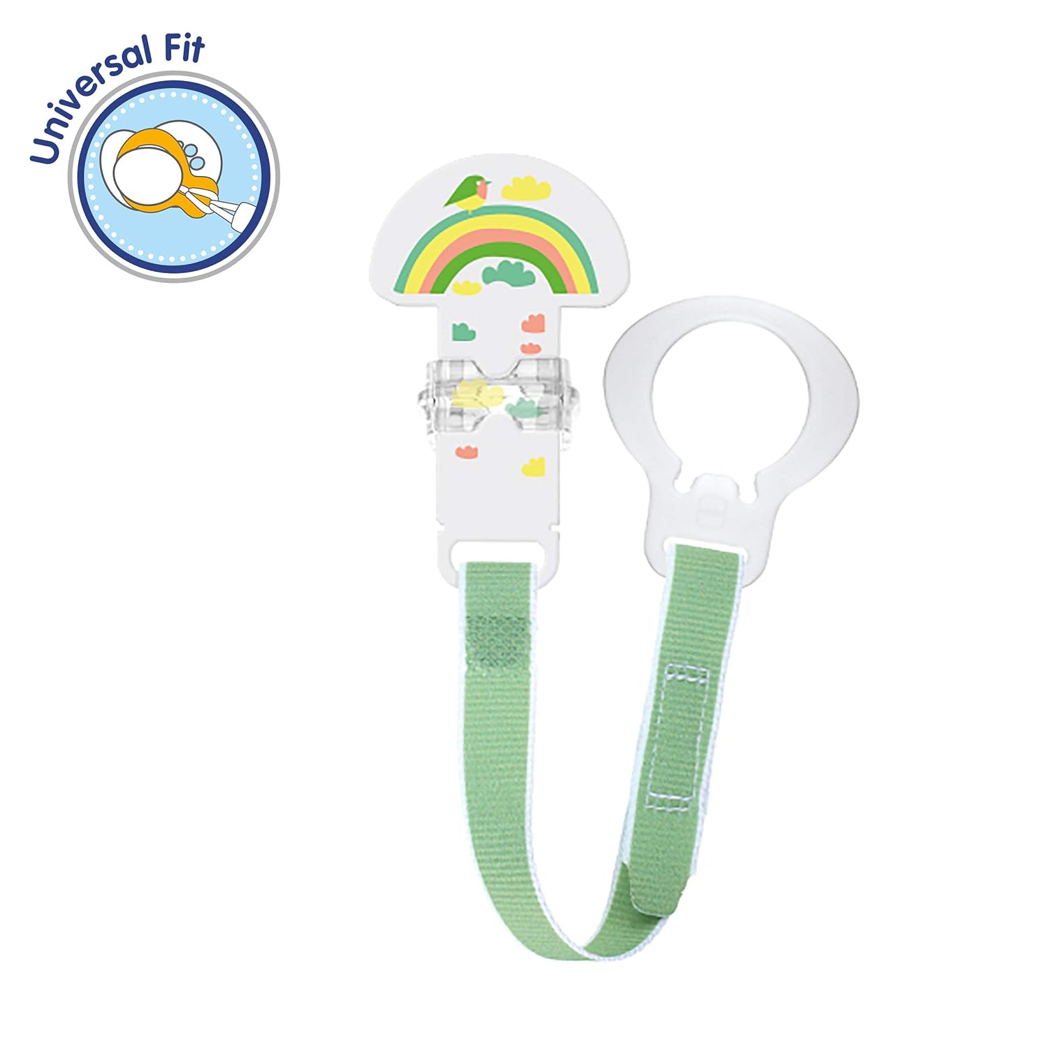MAM I Love Mommy Pacifier Clips (2 Clips), Clips for Pacifiers With Fasteners and Flexible Rings, Pacifier Clips for Boys, Designs May Vary: Baby
