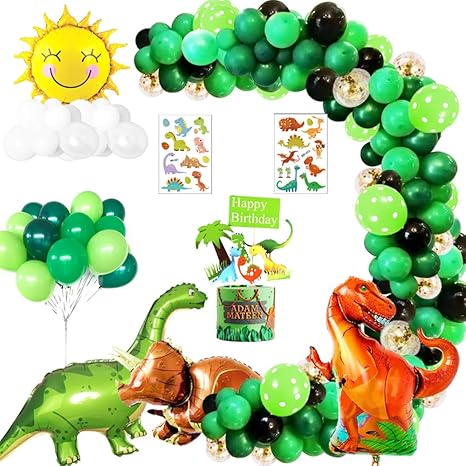 jungle dinosaur globos cumpleanos de ninos cumpleanos decoraciones torta de dinosaurio grande para nino cumpleanos baby shower decoracion