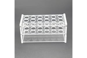 LSVERDE 1 pcs Acrylic Test Tube Rack 18 Holes for 10ML/15ML Centrifuge Tubes, Transparent Acrylic Test Holder Racks with Hole Diameter 17 mm