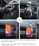Tawveml Car Cup Holder Mount 2 in 1 Phone Mount Vent/Cup Holder Silver Black view 6