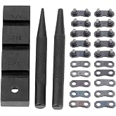 Chainsaw Links 3PCS Pocket Chainsaw Breaker with 10-Set .325" Master Links | Chain Breaker, Rivet Tool &amp; Base + 10 Preset .325" Joiners For 0.058" Chains &ndash; Compatible with STIHL &amp; Oregon Compact Saws
