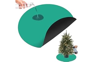 MUDEREK 35'' Christmas Tree Mat for Under Tree,Diatomaceous Earth Christmas Tree Stand Mat,Christmas Tree Floor Protector Rug for Real Live Trees,Water Absorbing and Quick Drying Christmas Tree Mat…