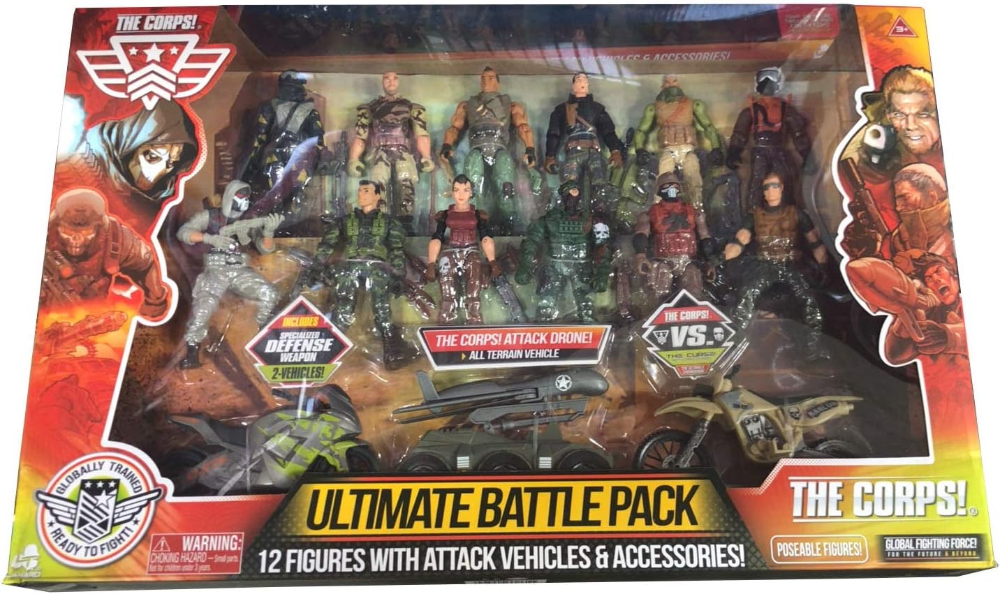 The Corps Ultimate Battle Pack 12 Figures with Vehicle and Accessories
