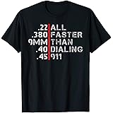All Faster Than Dialing 911 Pro Gun Rights ShirtsPro Gun Rights Shirt: Faster Than Dialing 911 Gun Lovers Tee T-ShirtOEKO-TEX STANDARD 100