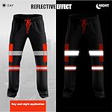 mymixtrendz Mens Hi Vis Two Tone Reflective Tape Cuffed Workwear Jogging view 5