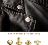 sourcing map 100 Sets Leather Rivets 6x8mm Metal Double Cap Studs Fasteners view 5