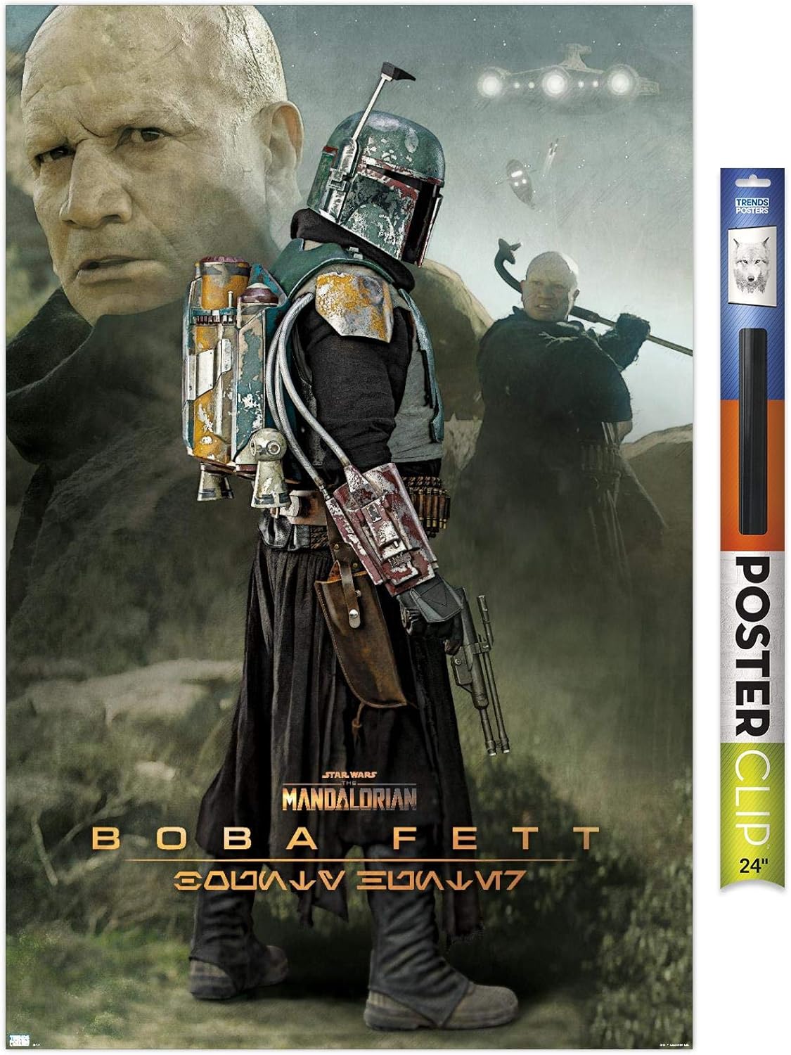Amazon Com Trends International Star Wars The Mandalorian Season 2 Boba Fett Wall Poster 22 375 X 34 Premium Poster Clip Bundle Posters Prints