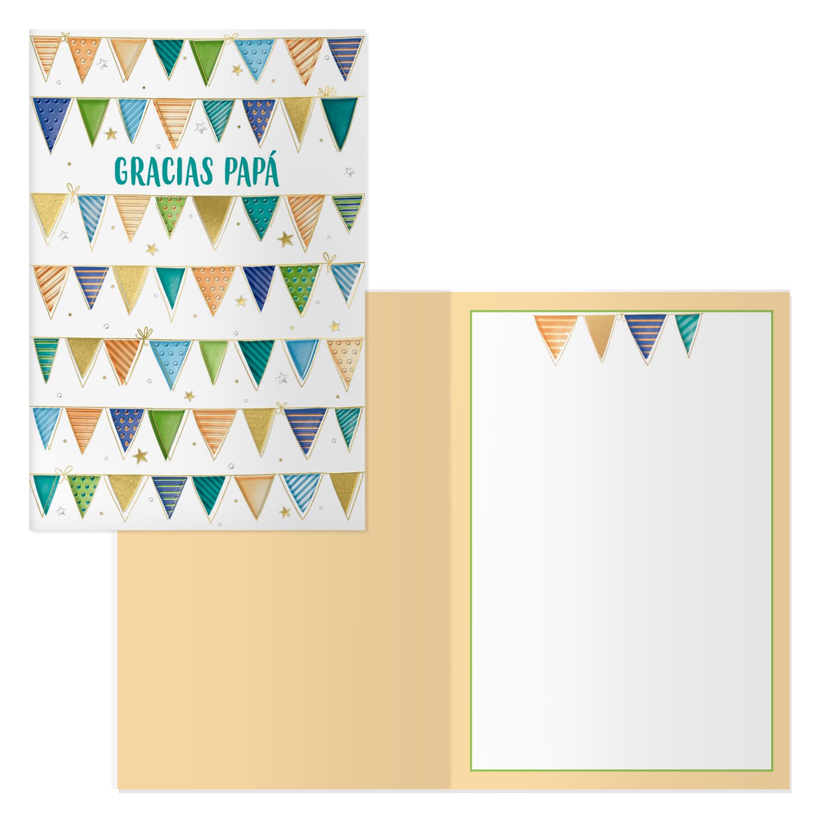 DOHE - Father's Day Cards (6 pcs.) - Greeting for Dads and Appreciation, Includes Paper Envelope, Size 11.5 x 17 cm, Greeting Cards - Garland