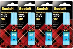 Removable Restickable Glue Stick, .49oz, Repositionable Stick (4-PACK)