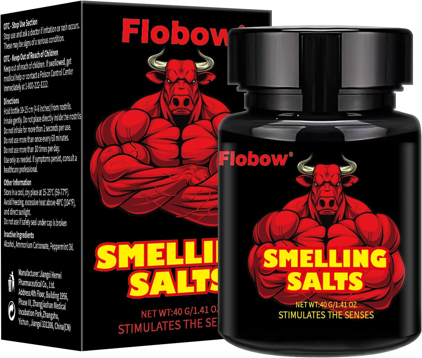 FIobow Smelling Salts for Athletes in Hockey, Potent Wake Up for Athletes in Weightlifting and Powerlifting, Activate Before Smelling, Instant Energy, Enhanced Focus & Motivation 40 g in 1 Bottle-NE1