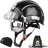 GREEN DEVIL Safety Hard Hat with Tinted & Clear Visor Vented Construction Helmet Cascos de Construccion ABS Work hardhats for Men