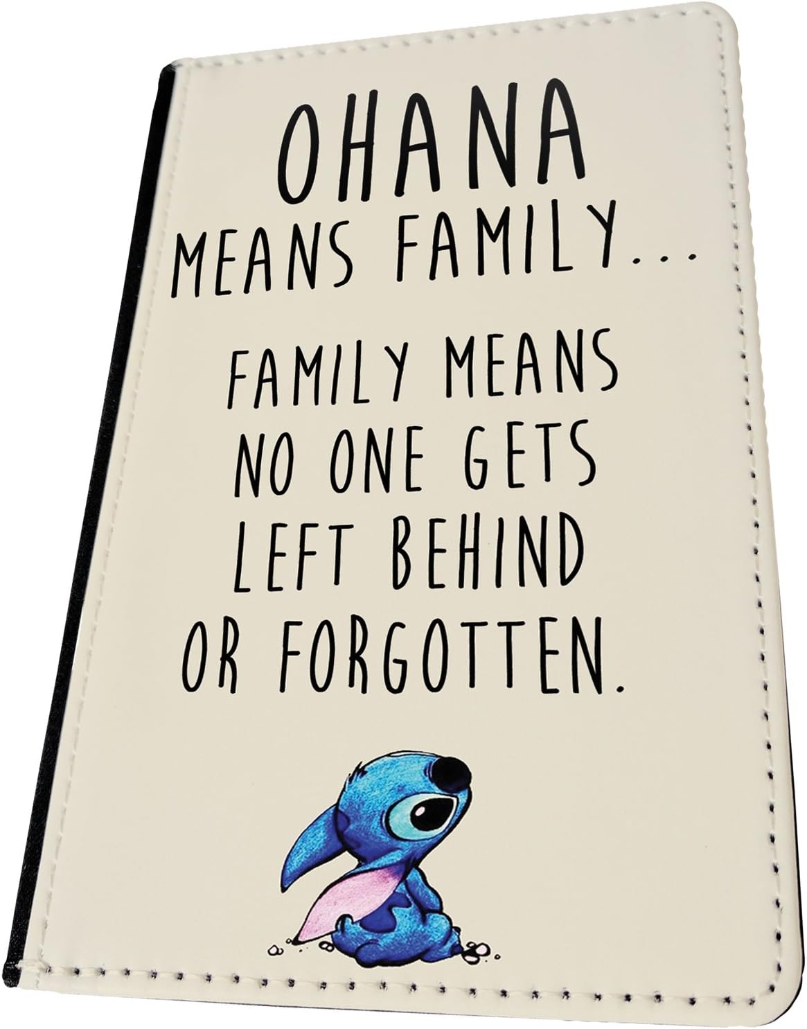 LopoWTF | Ohana (Beige) | Printed Art Faux Leather Passport Cover/Luggage Tag (Passport Holder)
