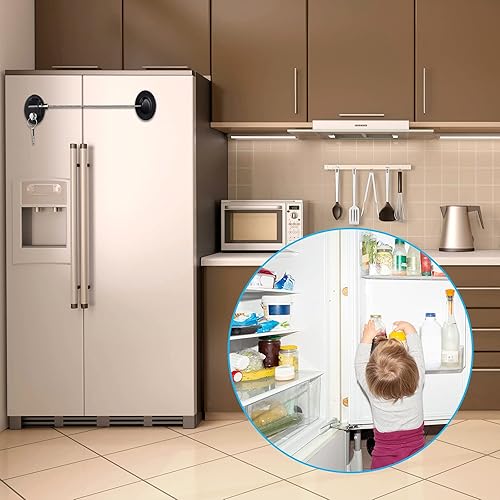 Hotop Pack Cabinet Locks with Keys Mini Fridge Refrigerator