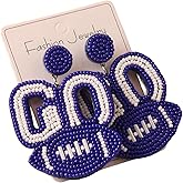 Super Bowl earrings Beaded GO Football Earrings Football Pendant Earrings Game Day Earrings Women's Personality Sports Jewelry