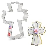 Large Fancy Cross Cookie Cutter, 4.5" Made in USA