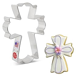 Large Fancy Cross Cookie Cutter, 4.5" Made in USA