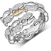 Lieditia Swim Against The Current Ring 925 Sterling Silver Hope Inspirational Adjustable Rings Fish Jewelry Gifts for Women
