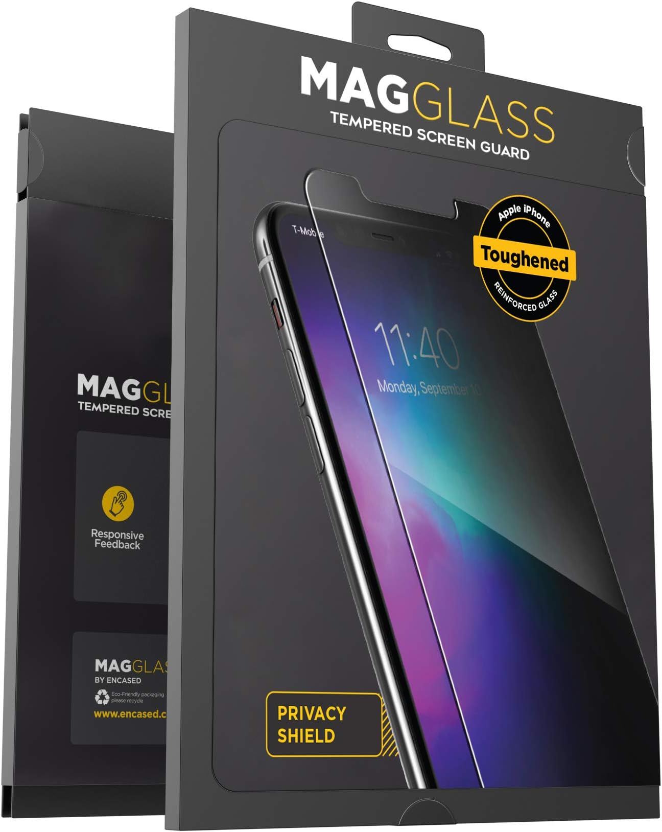Magglass iPhone 11 Pro Privacy Screen Protector - Anti Spy Fingerprint Resistant Tempered Glass Display Guard (Case Compatible)