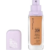 Maybelline Super Stay Lumi-Matte Foundation, Lightweight and Buildable Full Coverage Foundation Makeup For Up To 30HR Wear, 322, 1 Count