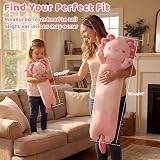 Mewaii 20in Pink Axolotl Plush Pillow Squishy Cute Sleeping Hugging Toy view 9