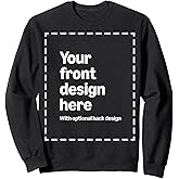 Custom Front & Back Print Sweatshirt with Your Image for Men and Women by Modify by Amazon Merch on Demand