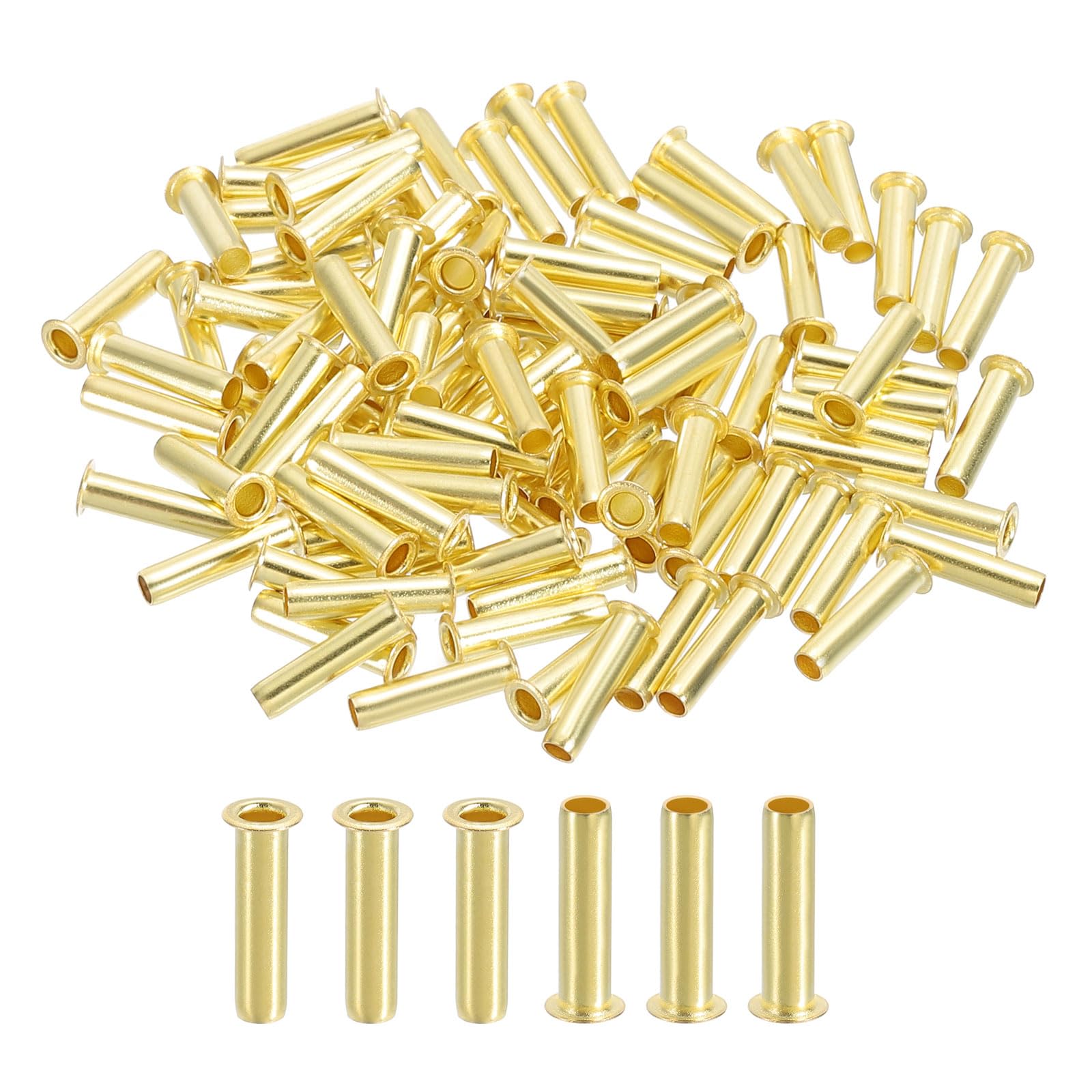 Photo 1 of PATIKIL 5/32" Brass Compression Fittings,100Pcs Compression Insert Tube Fitting for Connecting Air, Fuel, Water, Oil and Inert Gases Lines