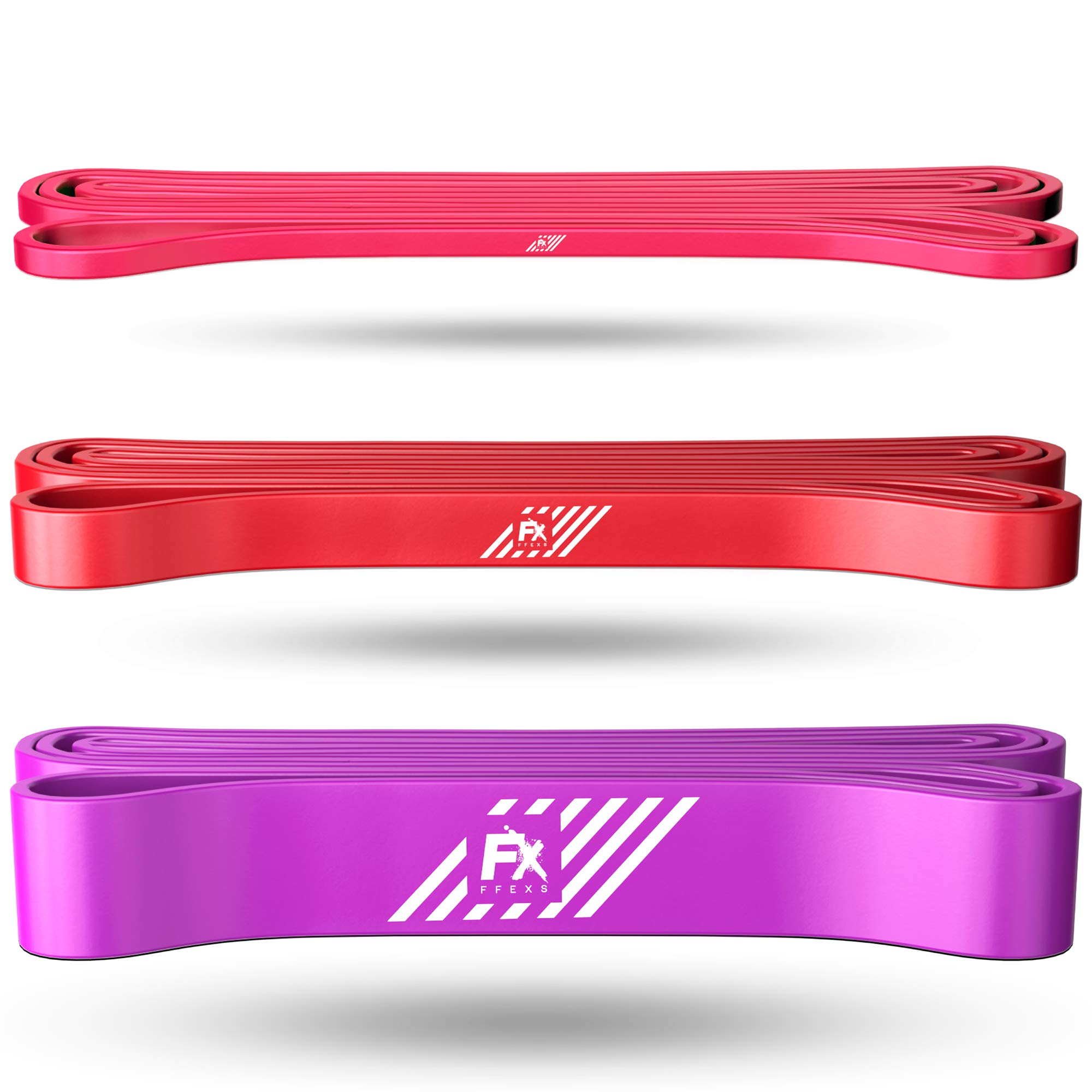 FX FFEXS Resistance Bands Set Men - Exercise Bands Durable Latex - Pull Up Bands Gym - Stretch Bands for Exercise - Workout Bands Fitness - Elastic Bands Gym - Men & Women - All Strength Levels