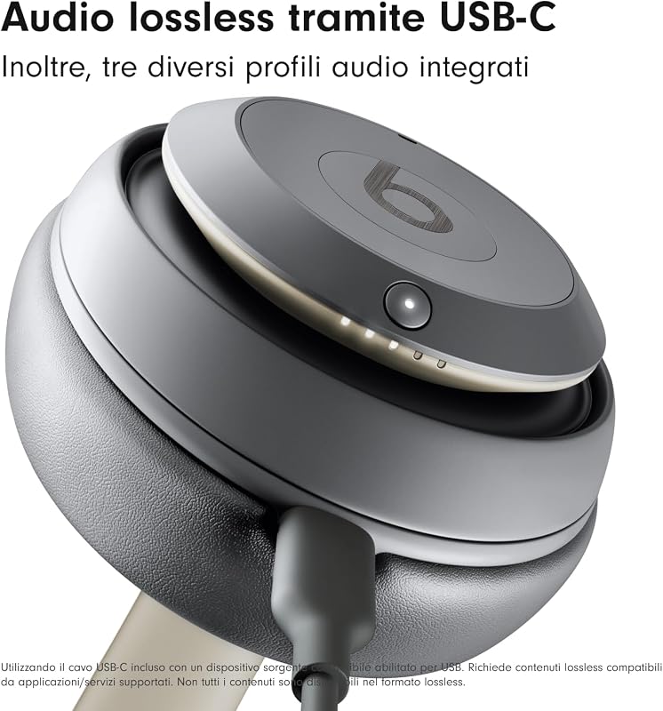 Studio Pro - Cuffie Bluetooth wireless con cancellazione del rumore - Audio spaziale personalizzato, compatibilità con Apple e Android - Grigio sabbia