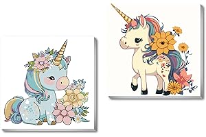 CUPMOD 2 Pack Framed Paint by Numbers for Kids Ages 8-12,Easy Acrylic Paint by Number for Adults Beginners Canvas,Cartoon Animals Paint by Number for Kids 4-8-12 Craft Art for Girls Boys (7.8x7.8 inch)