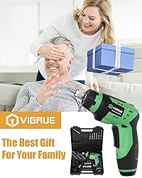 VIGRUE Cordless Screwdriver, Rechargeable Electric